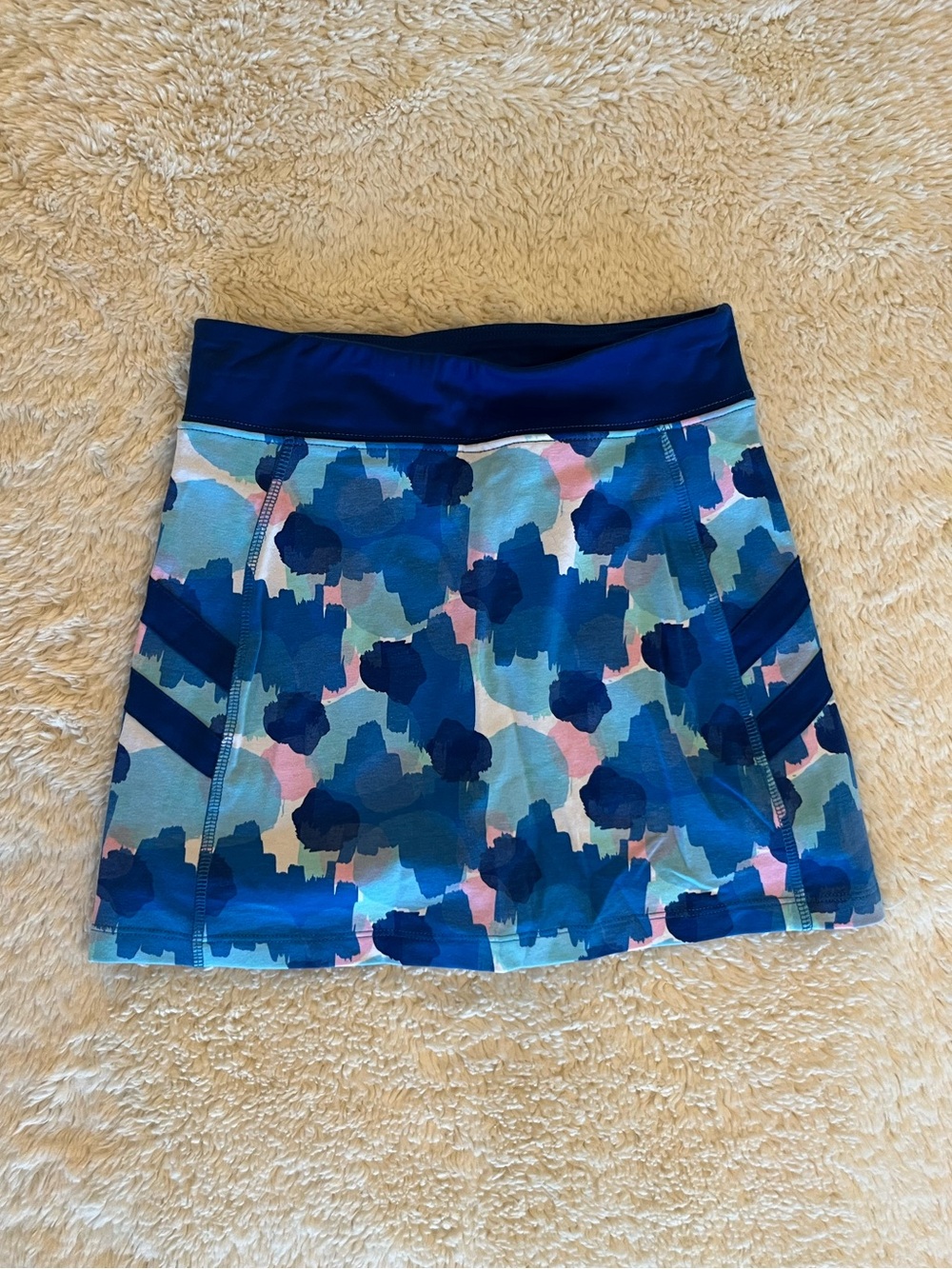 Street Tennis Club Blue Abstract Print Tennis Active Skort Sz 10